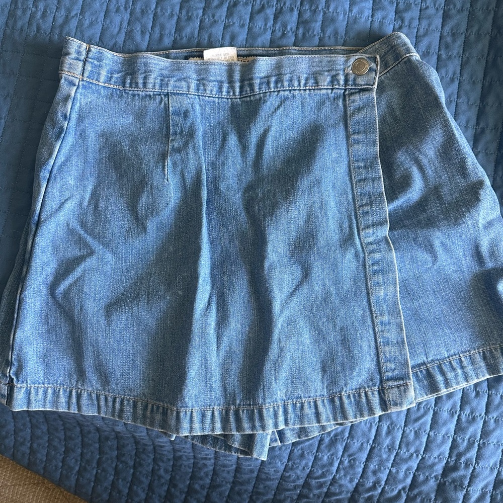 Paris Blues Blue Wrap Mini Skort Casual